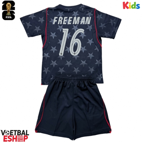 Verenigde Staten Alex Freeman #16 Uit tenue Kids WK 2026 Korte Mouw (+ Korte broeken)