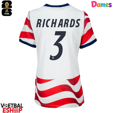 Verenigde Staten Chris Richards #3 Thuis tenue Dames WK 2026 Korte Mouw