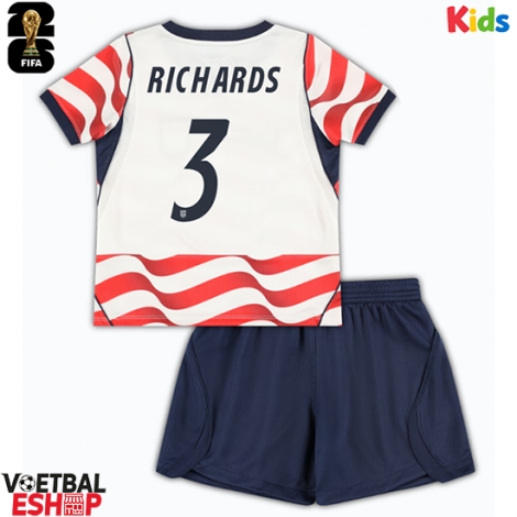 Verenigde Staten Chris Richards #3 Thuis tenue Kids WK 2026 Korte Mouw (+ Korte broeken)