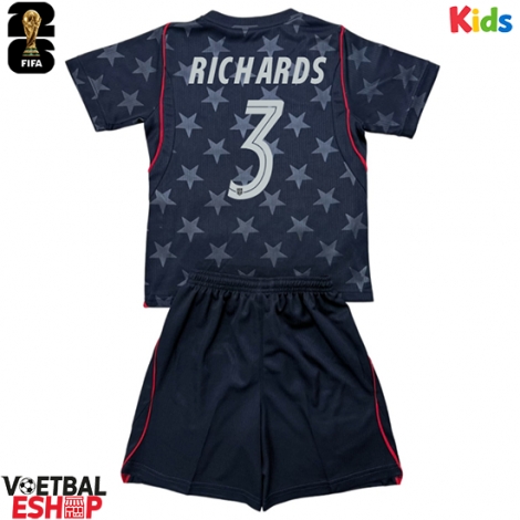 Verenigde Staten Chris Richards #3 Uit tenue Kids WK 2026 Korte Mouw (+ Korte broeken)