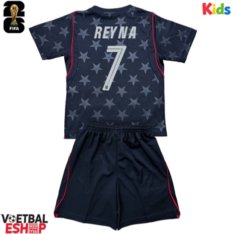 Verenigde Staten Giovanni Reyna #7 Uit tenue Kids WK 2026 Korte Mouw (+ Korte broeken)