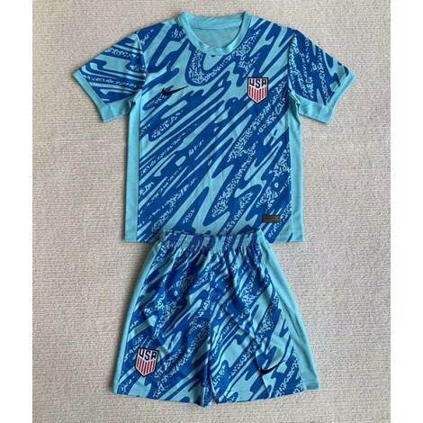 Verenigde Staten Keeper Thuis tenue Kids Copa America 2024 Korte Mouw (+ Korte broeken)