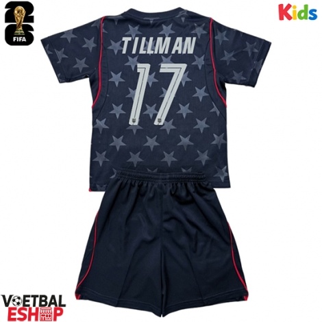 Verenigde Staten Malik Tillman #17 Uit tenue Kids WK 2026 Korte Mouw (+ Korte broeken)