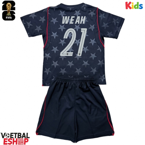 Verenigde Staten Timothy Weah #21 Uit tenue Kids WK 2026 Korte Mouw (+ Korte broeken)