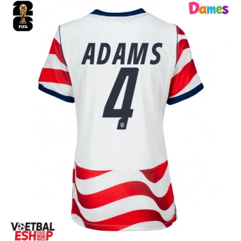 Verenigde Staten Tyler Adams #4 Thuis tenue Dames WK 2026 Korte Mouw