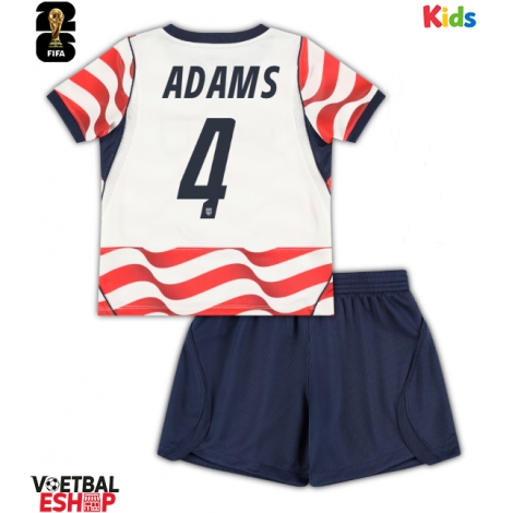 Verenigde Staten Tyler Adams #4 Thuis tenue Kids WK 2026 Korte Mouw (+ Korte broeken)