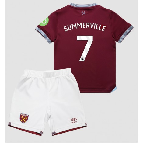 West Ham United Crysencio Summerville #7 Thuis tenue Kids 2025-26 Korte Mouw (+ Korte broeken)