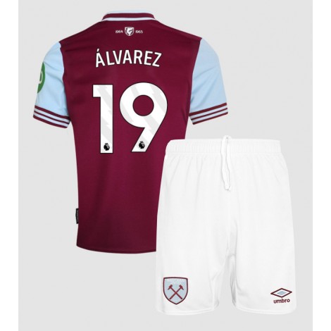 West Ham United Edson Alvarez #19 Thuis tenue Kids 2024-25 Korte Mouw (+ Korte broeken)