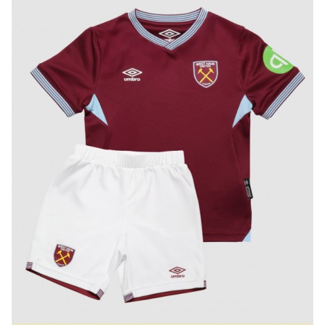 West Ham United James Ward-Prowse #8 Thuis tenue Kids 2025-26 Korte Mouw (+ Korte broeken)