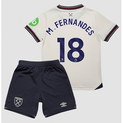 West Ham United Mateus Fernandes #18 Uit tenue Kids 2025-26 Korte Mouw (+ Korte broeken)