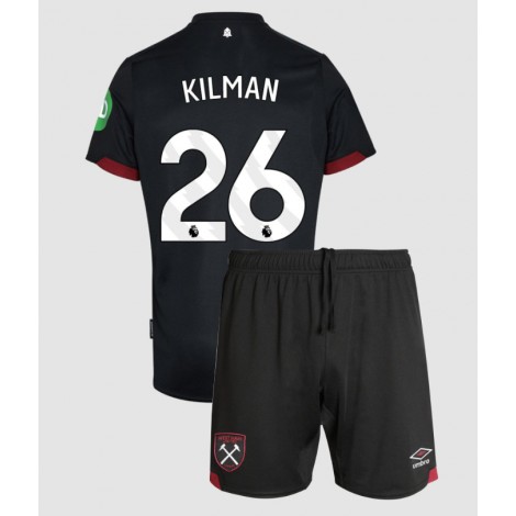 West Ham United Max Kilman #26 Uit tenue Kids 2024-25 Korte Mouw (+ Korte broeken)