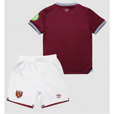West Ham United Thuis tenue Kids 2025-26 Korte Mouw (+ Korte broeken)