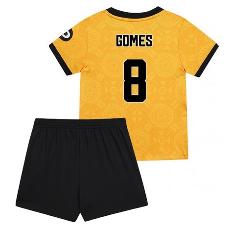 Wolves Joao Gomes #8 Thuis tenue Kids 2025-26 Korte Mouw (+ Korte broeken)