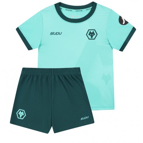 Wolves Jorgen Strand Larsen #9 Uit tenue Kids 2025-26 Korte Mouw (+ Korte broeken)