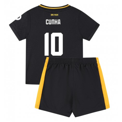 Wolves Matheus Cunha #10 Uit tenue Kids 2024-25 Korte Mouw (+ Korte broeken)