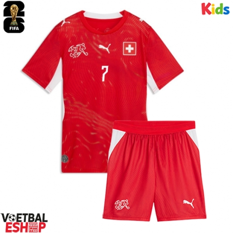 Zwitserland Breel Embolo #7 Thuis tenue Kids WK 2026 Korte Mouw (+ Korte broeken)