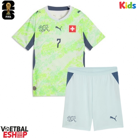 Zwitserland Breel Embolo #7 Uit tenue Kids WK 2026 Korte Mouw (+ Korte broeken)