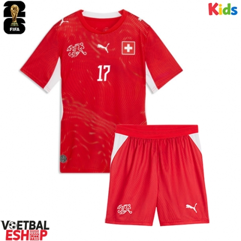 Zwitserland Ruben Vargas #17 Thuis tenue Kids WK 2026 Korte Mouw (+ Korte broeken)