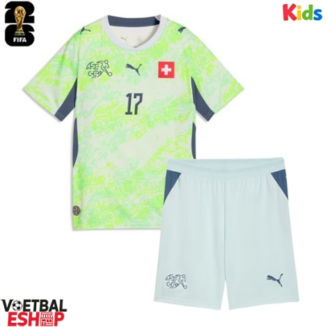 Zwitserland Ruben Vargas #17 Uit tenue Kids WK 2026 Korte Mouw (+ Korte broeken)