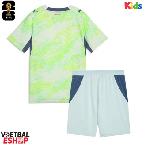 Zwitserland Uit tenue Kids WK 2026 Korte Mouw (+ Korte broeken)
