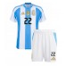 Argentinië Lautaro Martinez #22 Thuis tenue Kids Copa America 2024 Korte Mouw (+ Korte broeken)