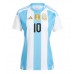 Argentinië Lionel Messi #10 Thuis tenue Dames Copa America 2024 Korte Mouw