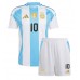 Argentinië Lionel Messi #10 Thuis tenue Kids Copa America 2024 Korte Mouw (+ Korte broeken)