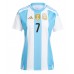Argentinië Rodrigo De Paul #7 Thuis tenue Dames Copa America 2024 Korte Mouw