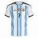 Argentinië Rodrigo De Paul #7 Thuis tenue WK 2026 Korte Mouw