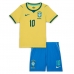 Brazilië Vinicius Junior #10 Thuis tenue Kids WK 2026 Korte Mouw (+ Korte broeken)