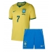 Brazilië Vinicius Junior #7 Thuis tenue Kids WK 2026 Korte Mouw (+ Korte broeken)