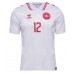 Denemarken Kasper Dolberg #12 Uit tenue EK 2024 Korte Mouw