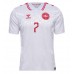 Denemarken Mathias Jensen #7 Uit tenue EK 2024 Korte Mouw