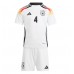 Duitsland Jonathan Tah #4 Thuis tenue Kids EK 2024 Korte Mouw (+ Korte broeken)