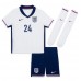 Engeland Cole Palmer #24 Thuis tenue Kids EK 2024 Korte Mouw (+ Korte broeken)