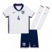 Engeland Declan Rice #4 Thuis tenue Kids EK 2024 Korte Mouw (+ Korte broeken)