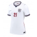 Engeland Eberechi Eze #21 Thuis tenue Dames WK 2026 Korte Mouw