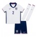 Engeland Kyle Walker #2 Thuis tenue Kids EK 2024 Korte Mouw (+ Korte broeken)