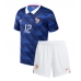 Frankrijk Bradley Barcola #12 Thuis tenue Kids WK 2026 Korte Mouw (+ Korte broeken)