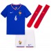 Frankrijk Eduardo Camavinga #6 Thuis tenue Kids EK 2024 Korte Mouw (+ Korte broeken)
