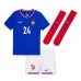 Frankrijk Ibrahima Konate #24 Thuis tenue Kids EK 2024 Korte Mouw (+ Korte broeken)