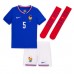 Frankrijk Jules Kounde #5 Thuis tenue Kids EK 2024 Korte Mouw (+ Korte broeken)