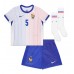 Frankrijk Jules Kounde #5 Uit tenue Kids EK 2024 Korte Mouw (+ Korte broeken)
