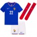 Frankrijk Theo Hernandez #22 Thuis tenue Kids EK 2024 Korte Mouw (+ Korte broeken)