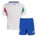 Italië Uit tenue Kids EK 2024 Korte Mouw (+ Korte broeken)