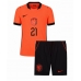Nederland Frenkie de Jong #21 Thuis tenue Kids WK 2026 Korte Mouw (+ Korte broeken)