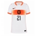Nederland Frenkie de Jong #21 Uit tenue Dames WK 2026 Korte Mouw