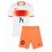 Nederland Tijjani Reijnders #14 Uit tenue Kids WK 2026 Korte Mouw (+ Korte broeken)