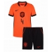 Nederland Virgil van Dijk #4 Thuis tenue Kids WK 2026 Korte Mouw (+ Korte broeken)