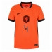 Nederland Virgil van Dijk #4 Thuis tenue WK 2026 Korte Mouw